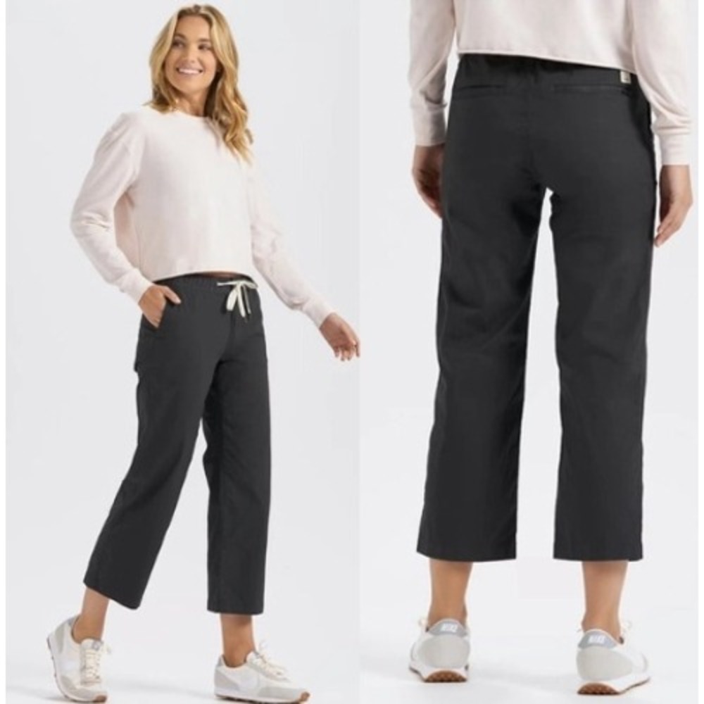Vuori Gorpcore Ripstop Wide Leg Pants Size S Charcoal Grey Organic Cotton VW416